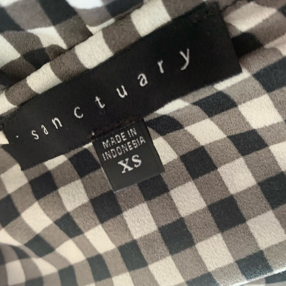 Sanctuary Gingham Off the Shoulder Blouse Size XS - Picture 7 of 7